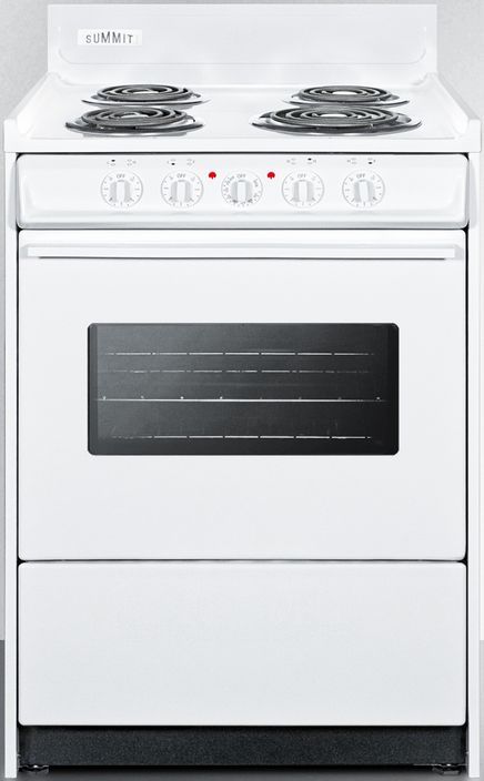 Summit® 24" White Freestanding Electric Range-0