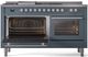 Ilve® Professional Plus II 60" Blue Grey Pro Style Dual Fuel Range-2