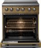Viking® 5 Series 30" Golden Hour Pro Style Induction Range with Brushed Brass Trim-1