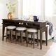 Liberty Furniture Mill Creek 4-Piece Cream/Peppercorn Bar Table Set-1