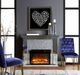 ACME Furniture Noralie Mirrored Electric Fireplace with Faux Diamond Accent-1