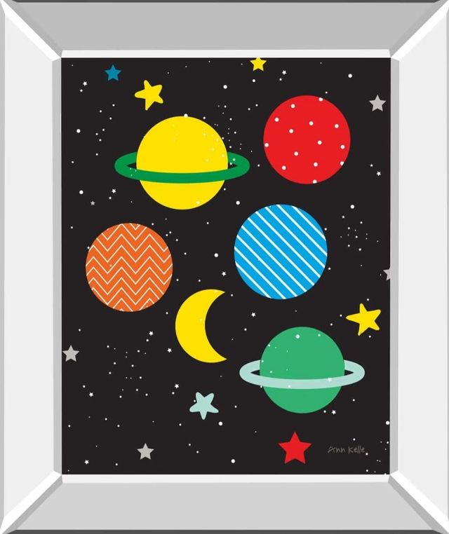 Classy Art Outer Space by Ann Kelle Mirror Framed Wall Art-0