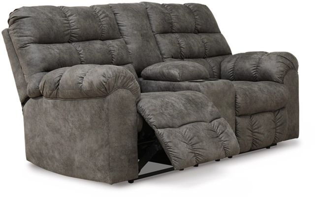 Signature Design by Ashley® Derwin Concrete Reclining Loveseat with Console-1