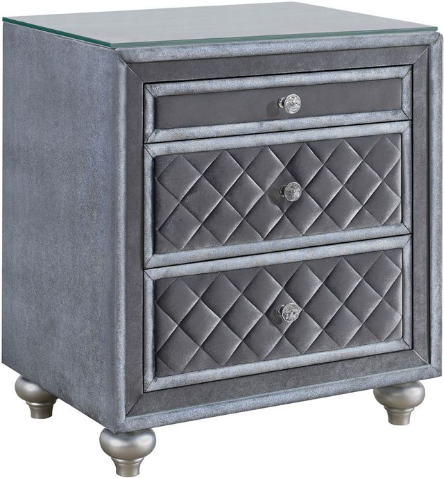 Crown Mark Cameo Gray Nightstand-0