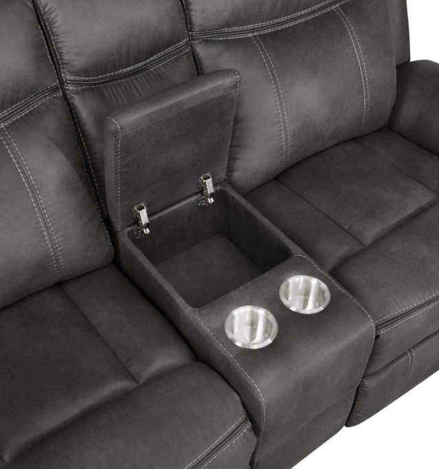 Coaster® Lawrence Charcoal Reclining Upholstered Tufted Back Motion Loveseat-1