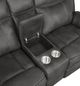 Coaster® Lawrence Charcoal Reclining Upholstered Tufted Back Motion Loveseat-1