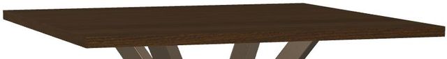 Amisco Customizable Asterisk 36" Square Walnut Bar Table with Metal Stand-1