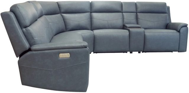 Flexsteel® Vernon 6-Piece Admiral Power Reclining Sectional with Power Headrest and Lumbar-4