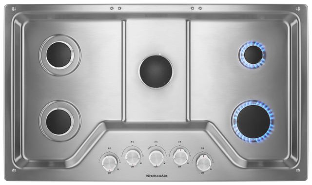 FLOOR MODEL KitchenAid® 36'' Stainless Steel Gas Cooktop-2