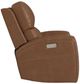 Flexsteel® Linden Caramel Power Swivel Gliding Recliner with Power Headrest, Lumbar, Heat and Massage-3