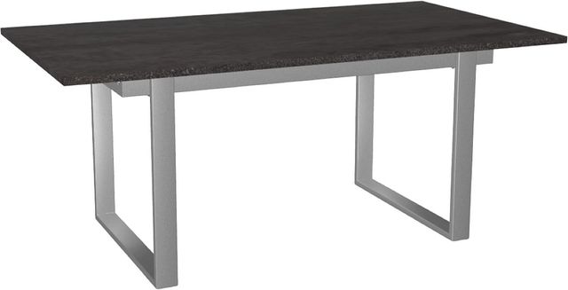 Amisco Customizable Burton 96" Rectangular Extendable Table with 1" Thermo Fused Laminate Top and 1 Leaf-0