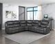 Homelegance® Fargo 3-Piece Dark Gray Curved Power Reclining Sectional with Console-1