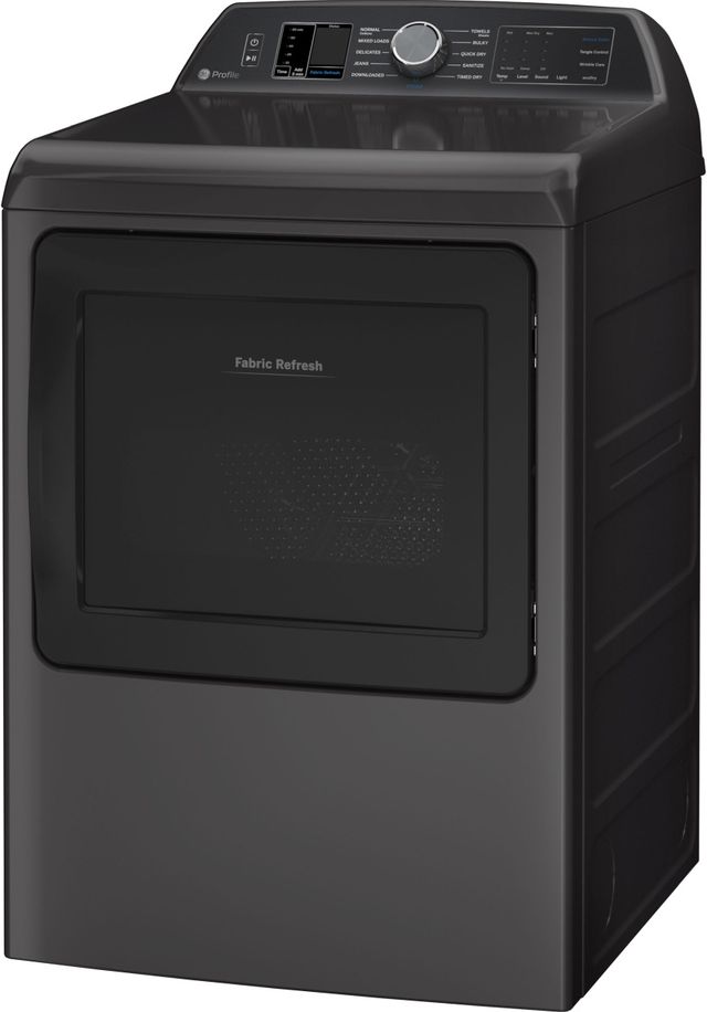 GE Profile™ 7.3 Cu. Ft. Diamond Gray Front Load Gas Dryer-2