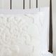 Olliix by Madison Park Viola 3 Piece White King/California King Tufted Cotton Chenille Damask Comforter Set-5