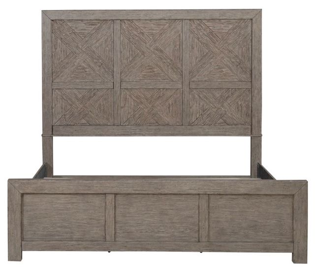 Liberty Furniture Skyview Lodge Cobblestone King Panel Bed-0