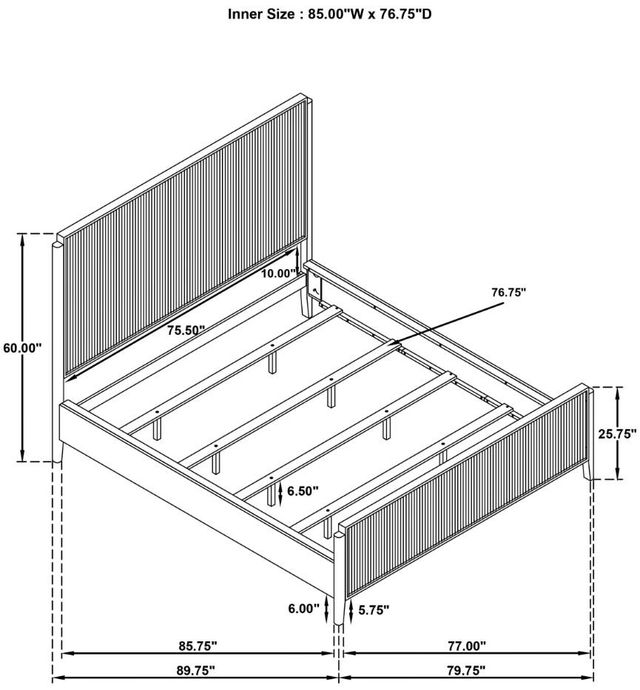 Coaster® Brookmead Black California King Panel Bed-3