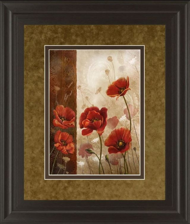 Classy Art Wild Poppies l by Conrad Knutsen Framed Print Wall Art-1