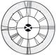 Crestview Collection It's Time Black/White Washed Wall Clock-0
