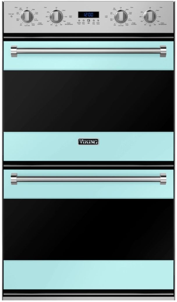 Viking® 3 Series 30" Bywater Blue Double Electric Wall Oven-0