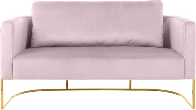 Meridian Furniture Casa Pink/Gold Velvet Loveseat-3