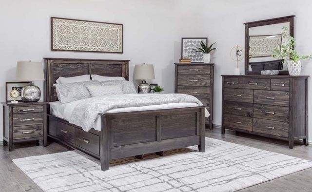 Mako Wood Furniture Scarlett Brown King Storage Panel Bed-1