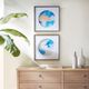 Olliix by Urban Habitat Abstract Groove 2 Piece Multi Framed and Matted Wall Art Set-4