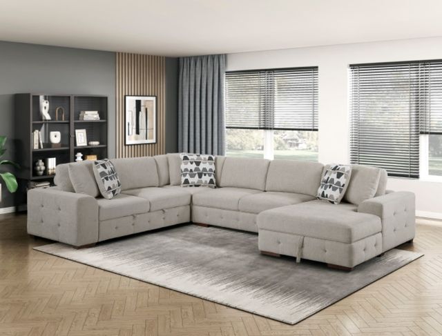 Homelegance® Raife 4-Piece Taupe Right-Arm Facing Sectional and Chaise-1