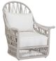 Sunset West Dana Natural Linen Aluminum/Olefin Rope Outdoor Wing Chair with Linen Canvas Cushion-0