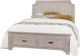 Vaughan-Bassett Bungalow Dover Grey King Upholstered Storage Bed-0