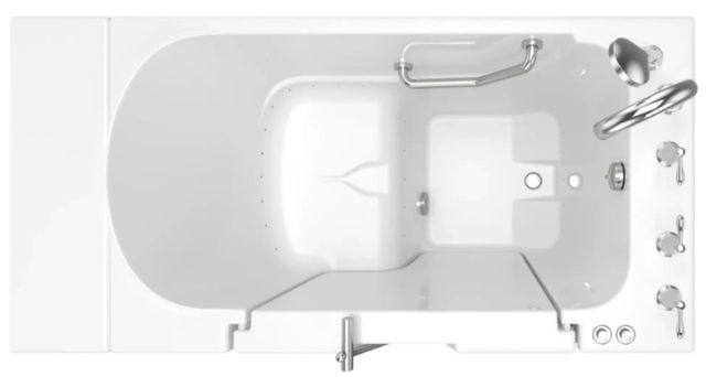 American Standard Gelcoat White 30” x 52” x 40" Walk-in Tub with Air Spa System - Right-Hand Drain with Faucet-1
