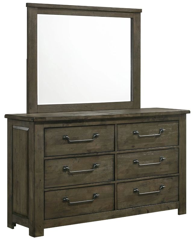 Picket House Furnishings Memphis 6-Drawer Dresser with Mirror Set in Grey Picket House Furnishings Memphis 6-Drawer Dresser with Mirror Set in Grey