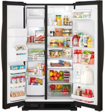 Whirlpool® 36" 24.6 Cu. Ft. Fingerprint Resistant Black Stainless Side-by-Side Refrigerator-4