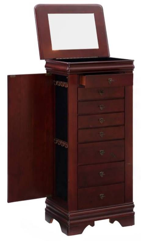 Powell® Louis Philippe Marquis Cherry Jewelry Armoire