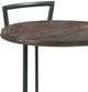 Fairfield® Rustique Brown End Table with Black Base-1