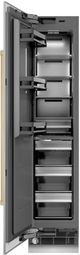 ZLINE Autograph Edition 18 in. 8.6 Cu. Ft. Left Hinge Column Freezer in Stainless Steel with Graphite Gray Interior and Champagne Bronze Accents-1