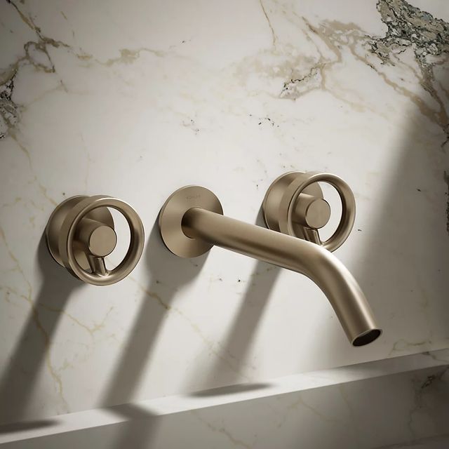 KOHLER® Components® Vibrant Brushed Bronze Bathroom Sink Faucet Industrial Handle Trim-3