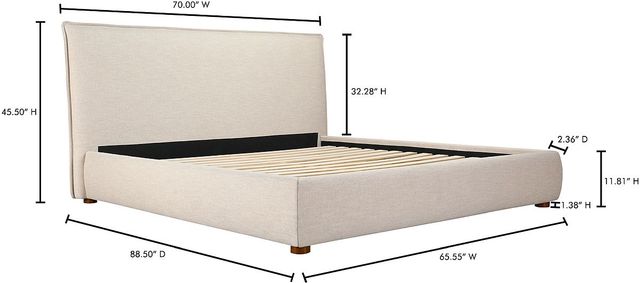 Moe's Home Collection Luzon Wheat Queen Bed-2