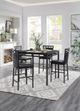 Mazin Furniture Olney 5 Piece Dark Brown Counter Height Dinette Set-0