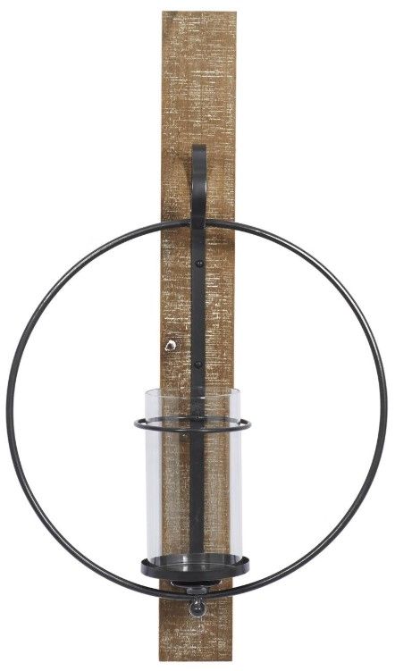 Deco Marche Brown Geometric Pillar Wall Sconce-0