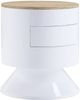 ACME Furniture Otith Brown Accent Table with White Base-0