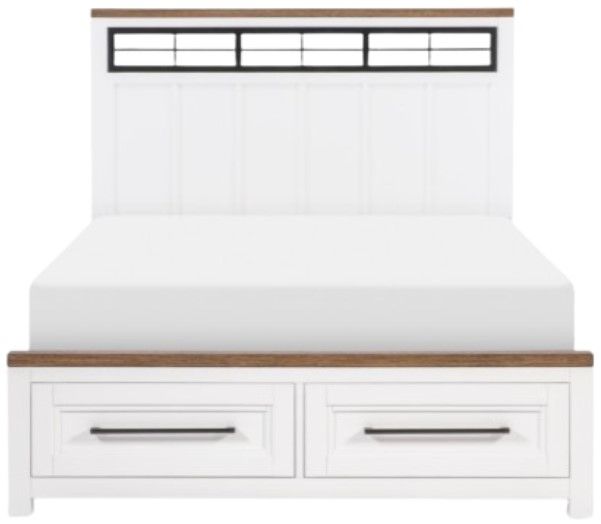 Legacy Classic Dutton Natural White Youth Full Panel Storage Bed-1