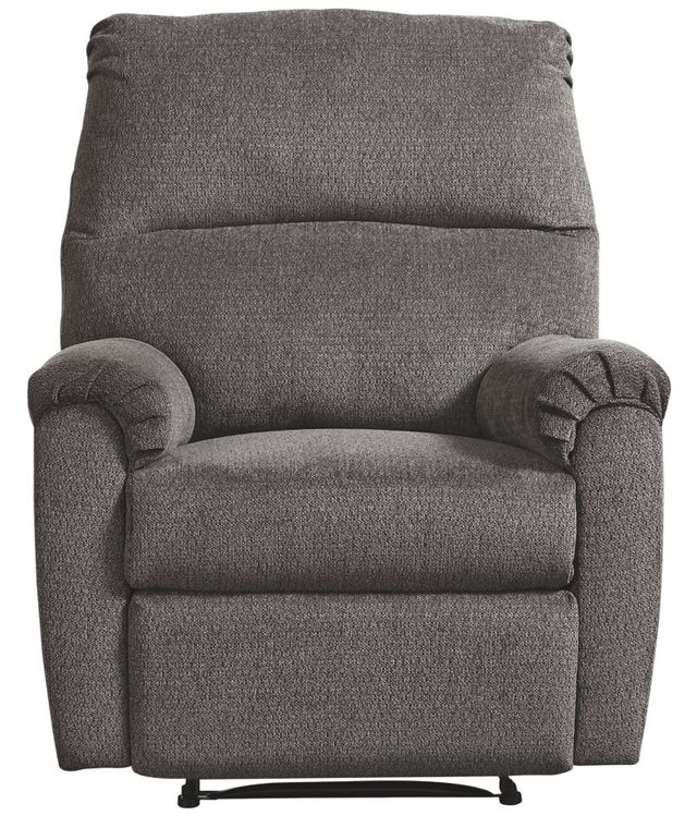 Signature Design by Ashley® Nerviano Gray Zero Wall Manual Recliner-2