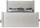Meridian Furniture Elias Cream Velvet Full Upholstered Panel Bed-1