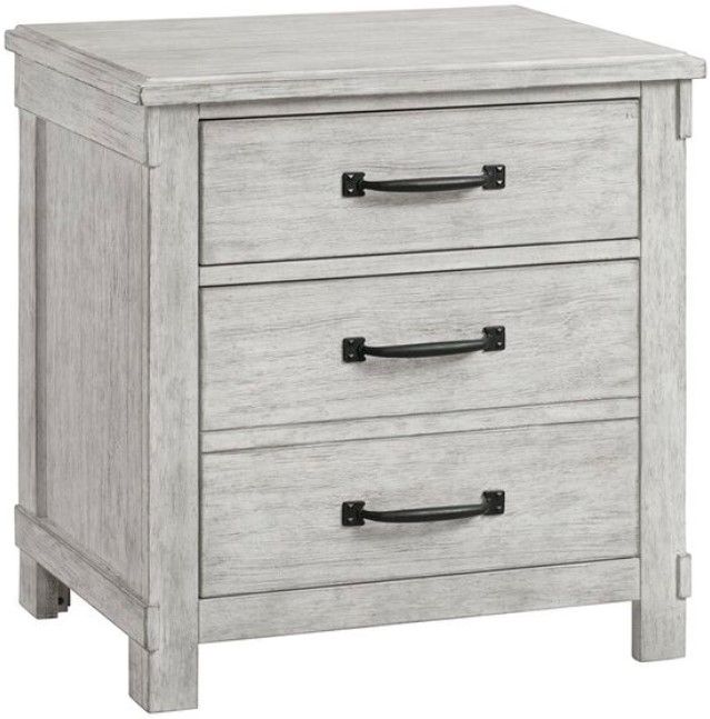 Elements International Scott White Nightstand-0