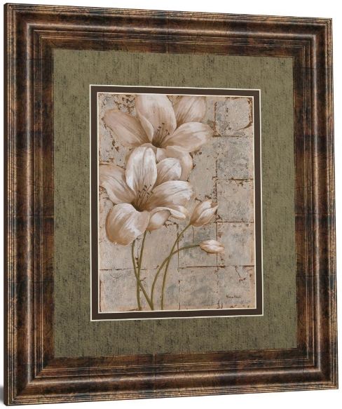 Classy Living Vivian Flasch Lilies On Silver I 34"W Wall Art-3