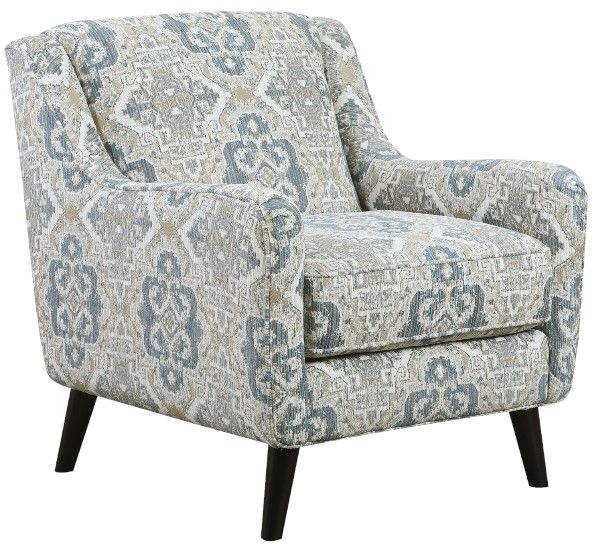 Fusion Furniture Plumley Bisque Chalupnik Storm Gray Accent Chair-0