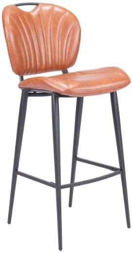 Zuo® Modern Terrence Vintage Brown Bar Chair-0