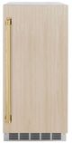 ZLINE Autograph Edition 15" Panel Ready Touchstone Clear Cube Ice Maker with Champagne Bronze Handle-0