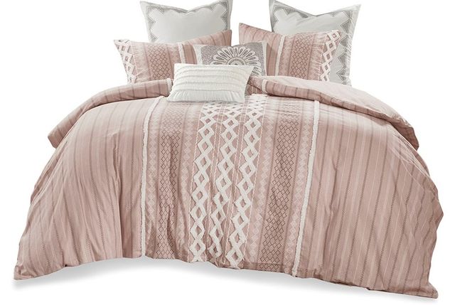 Olliix by INK+IVY Imani Blush King/California King Cotton Comforter Mini Set-0
