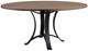 Artisan & Post by Vaughan-Bassett Dovetail Aged Gray 60" Round Dining Table with Black Base-0
